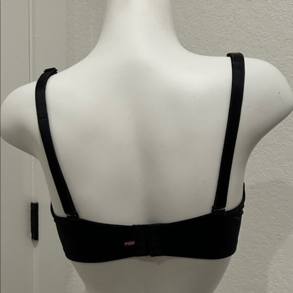 PINK Victoria's Secret Elegant Black Push Up Bra with Adjustable Straps - Picture 2 of 8